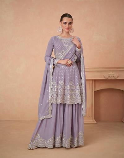 D.NO 9828A To 9828D BY AASHIRWAD CREATION DESIGNER CHINNON SALWAR SUIT WHOLESALER IN INDIA